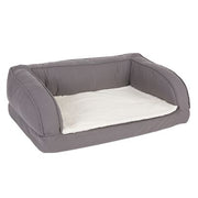 Divano ortopedico grigio per cani S: L 75 x P 50 x H 25 cm