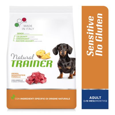 Natural Trainer Sensitive No Gluten Adult Small Monoproteico con Agnello 7 kg