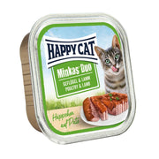 Happy Cat Minkas Duo 12 x 100 g 5 gusti: 3 misti con Pollame + 2 misti con Manzo