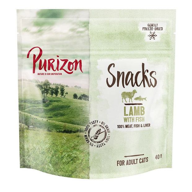 Fai scorta! Purizon Snack per gatti - senza cereali 3 x 40 g Mix: Pollo, Agnello, Manzo e Pesce