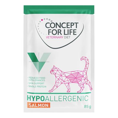 Concept for Life Veterinary Diet Hypoallergenic Salmone Buste umido gatto 12 x 85 g