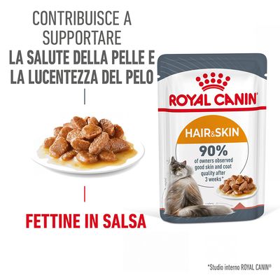 Royal Canin Hair & Skin Care umido in Salsa per gatti  12 x 85 g